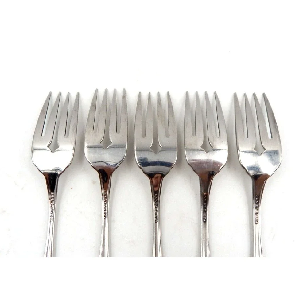 Oneida SSS Celebrity Salad Dessert Forks Stainless Flatware S/6 Replacement